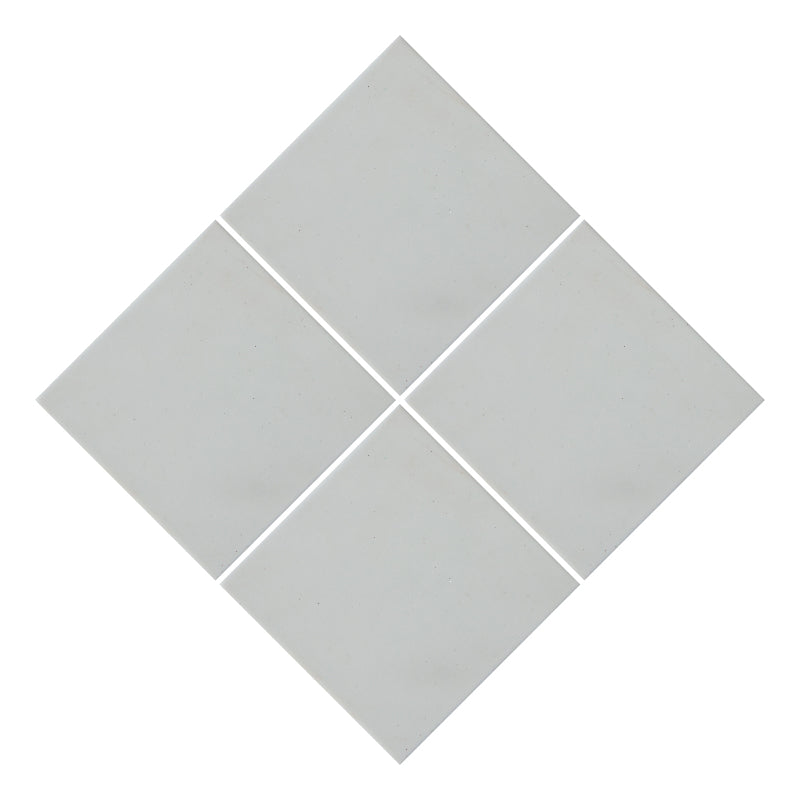 Azulejo 10.5cm Artesanal Tipo Talavera Liso 90pz Blanco Frío - Mate