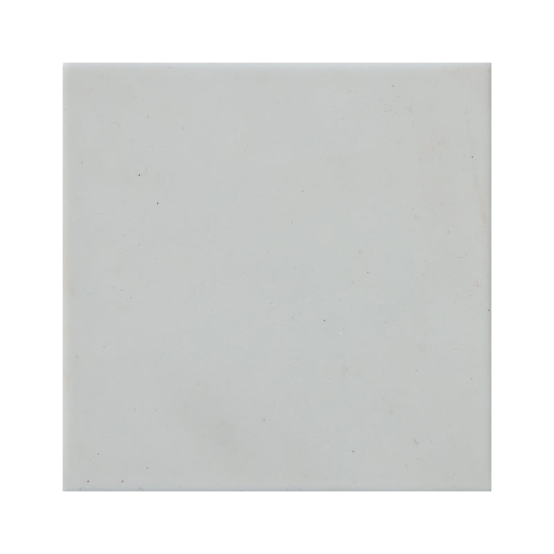 Azulejo 10.5cm Artesanal Tipo Talavera Liso 90pz Blanco Frío - Mate