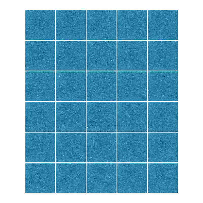 Azulejo 10.5cm Artesanal Tipo Talavera Liso 90pz Azul Cerúleo - Mate