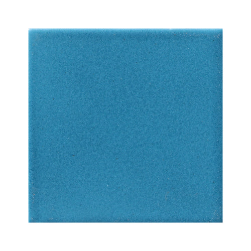 Azulejo 10.5cm Artesanal Tipo Talavera Liso 90pz Azul Ceruleo - Mate