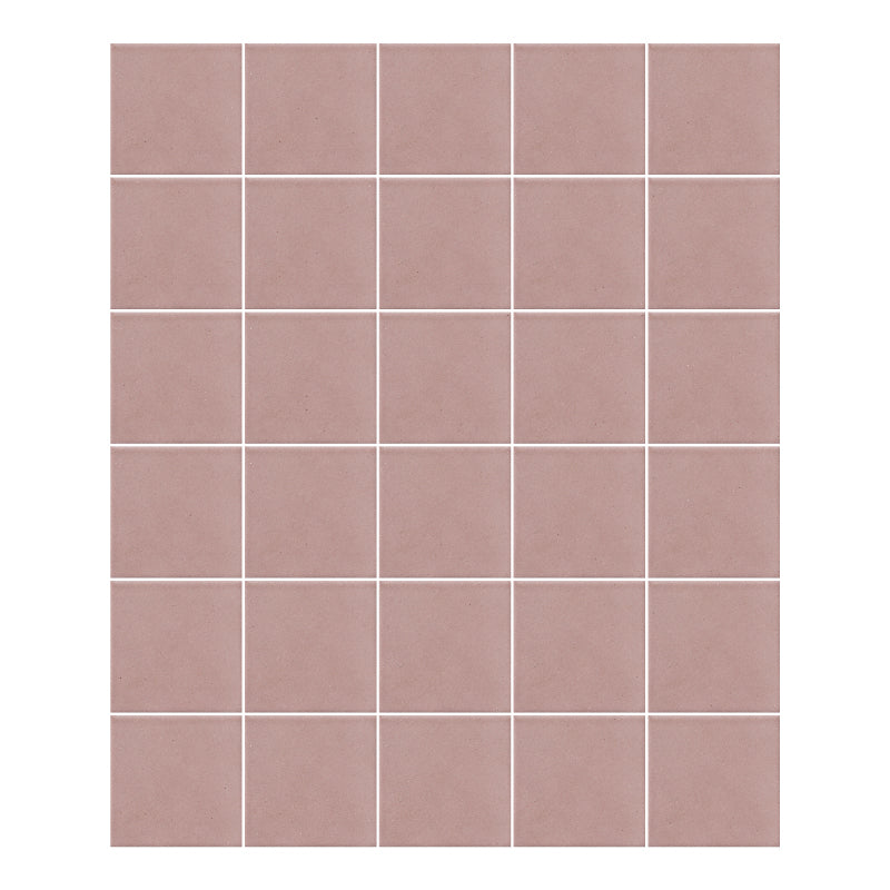 Azulejo 10.5cm Artesanal Tipo Talavera Liso 90pz Rosa Empolvado - Mate