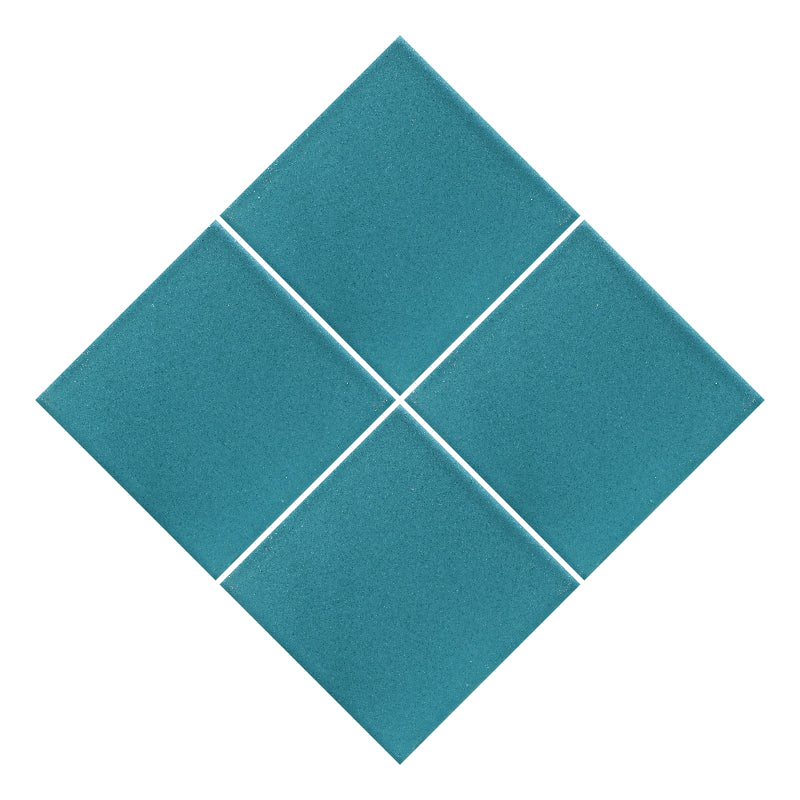 Azulejo 10.5cm Artesanal Tipo Talavera Liso 90pz Turquesa Profundo - Mate