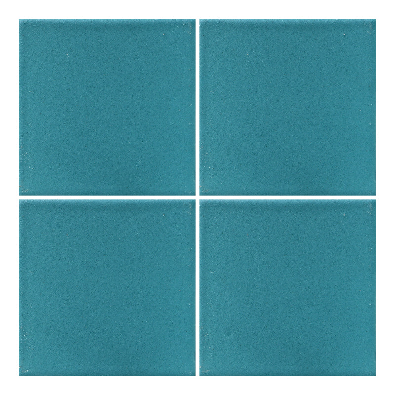 Azulejo 10.5cm Artesanal Tipo Talavera Liso 90pz Turquesa Profundo - Mate