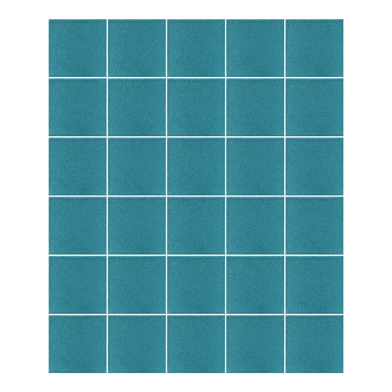 Azulejo 10.5cm Artesanal Tipo Talavera Liso 90pz Turquesa Profundo - Mate