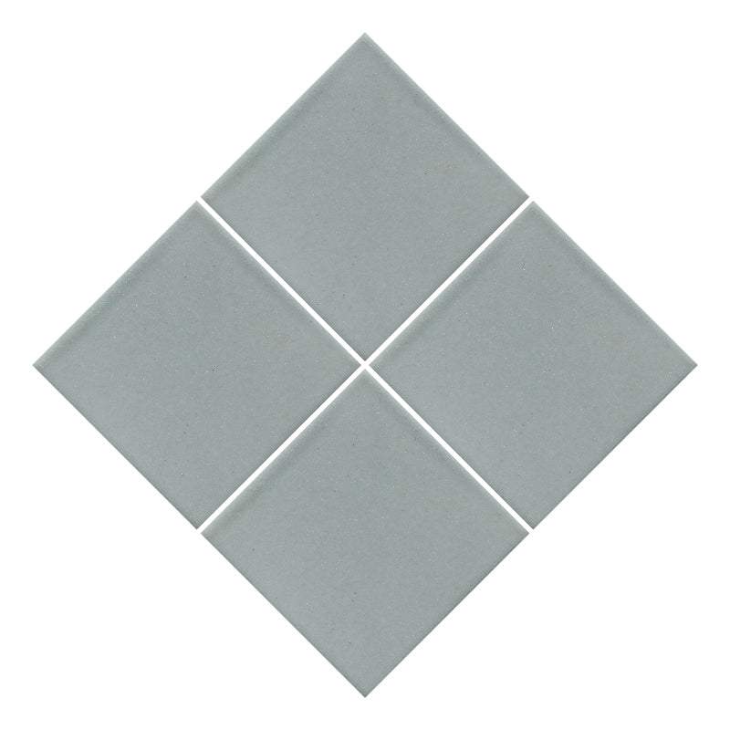 Azulejo 10.5cm Artesanal Tipo Talavera Liso 90pz Gris Verdoso - Mate