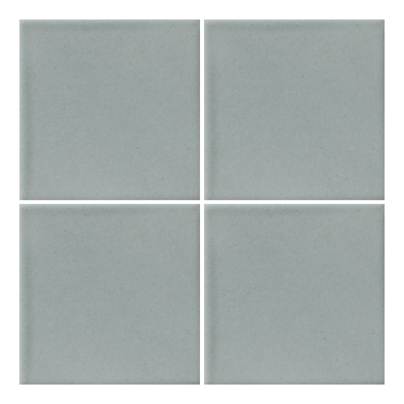 Azulejo 10.5cm Artesanal Tipo Talavera Liso 90pz Gris Verdoso - Mate