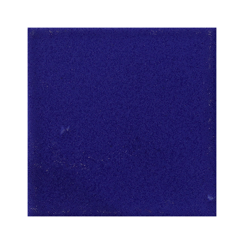 Azulejo 10.5cm Artesanal Tipo Talavera Liso 90pz Azul Cobalto - Mate