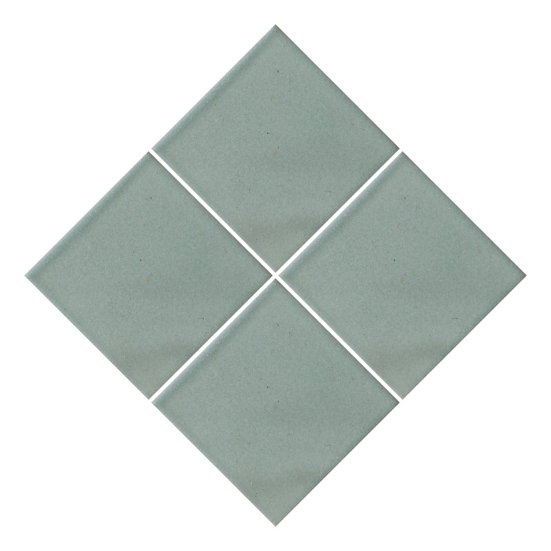 Azulejo 10.5cm Artesanal Tipo Talavera Liso 90pz Verde Salvia - Mate