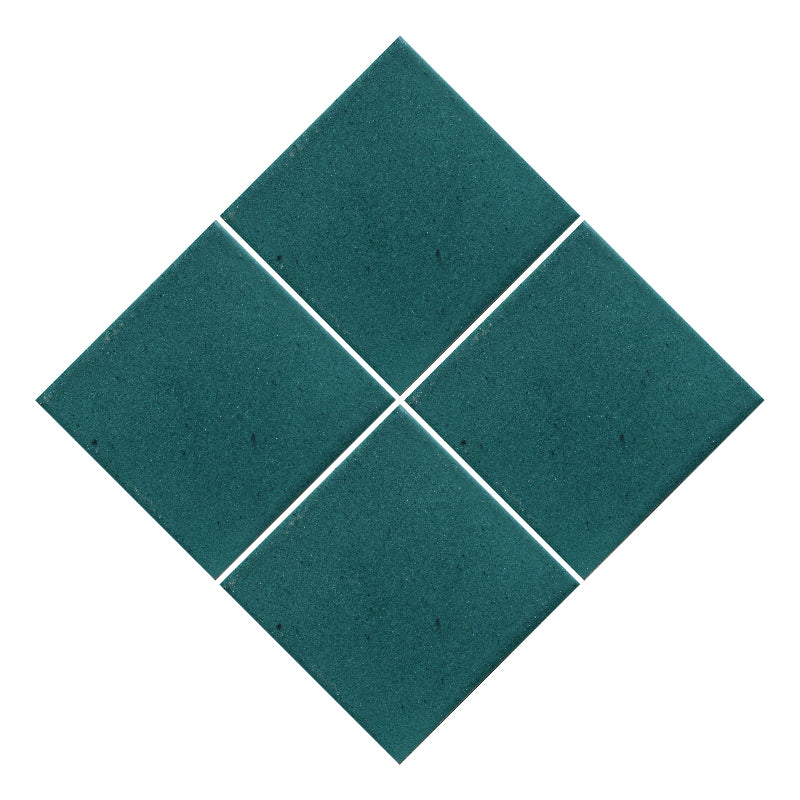 Azulejo 10.5cm Artesanal Tipo Talavera Liso 90pz Verde Petróleo - Mate