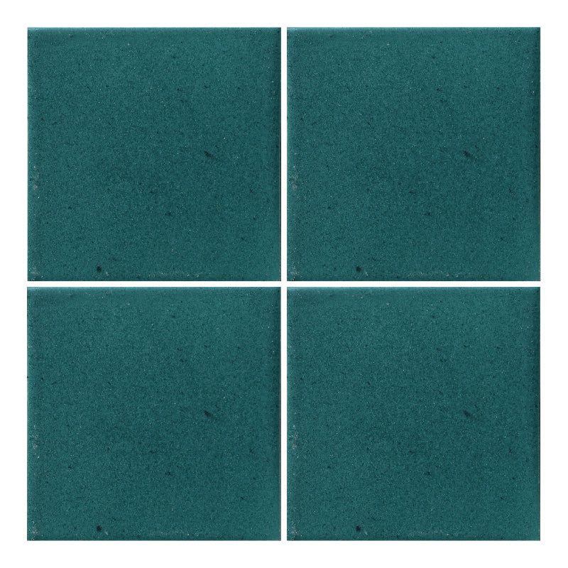 Azulejo 10.5cm Artesanal Tipo Talavera Liso 90pz Verde Petróleo - Mate