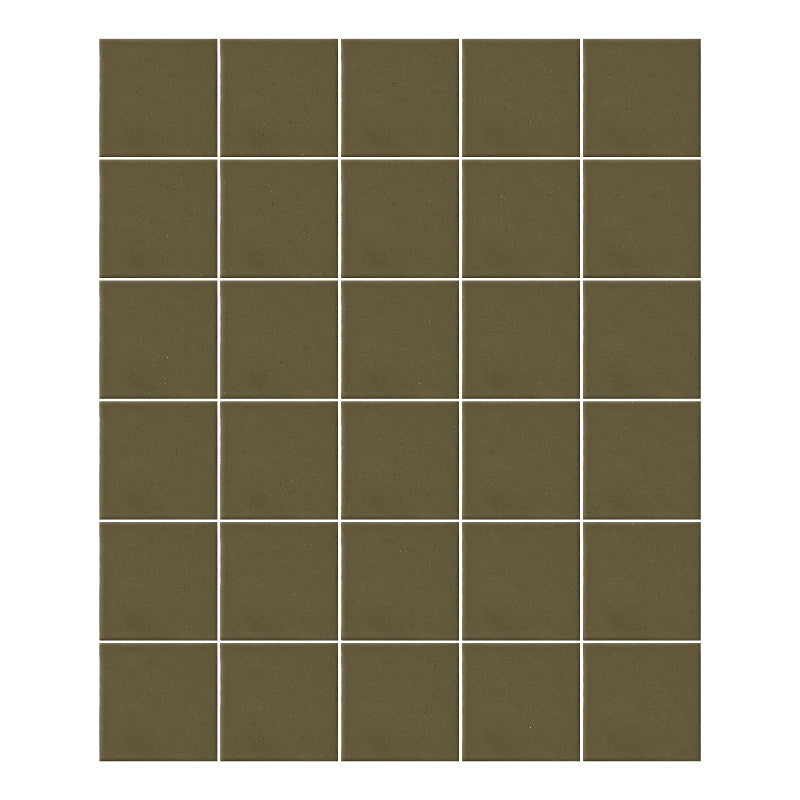 Azulejo 10.5cm Artesanal Tipo Talavera Liso 90pz Verde Oliva - Mate