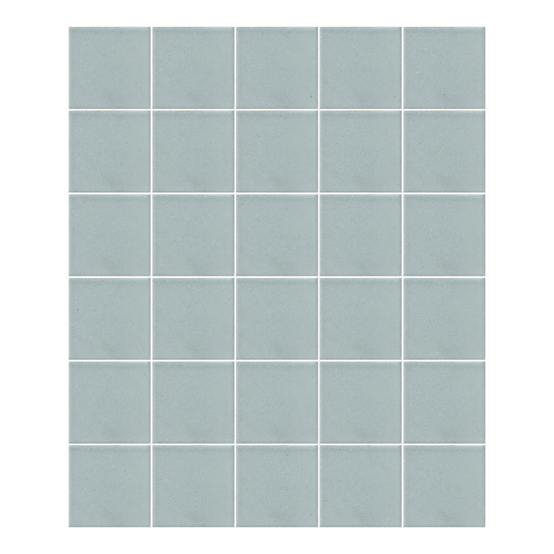 Azulejo 10.5cm Artesanal Tipo Talavera Liso 90pz Azul Grisáceo Claro - Mate