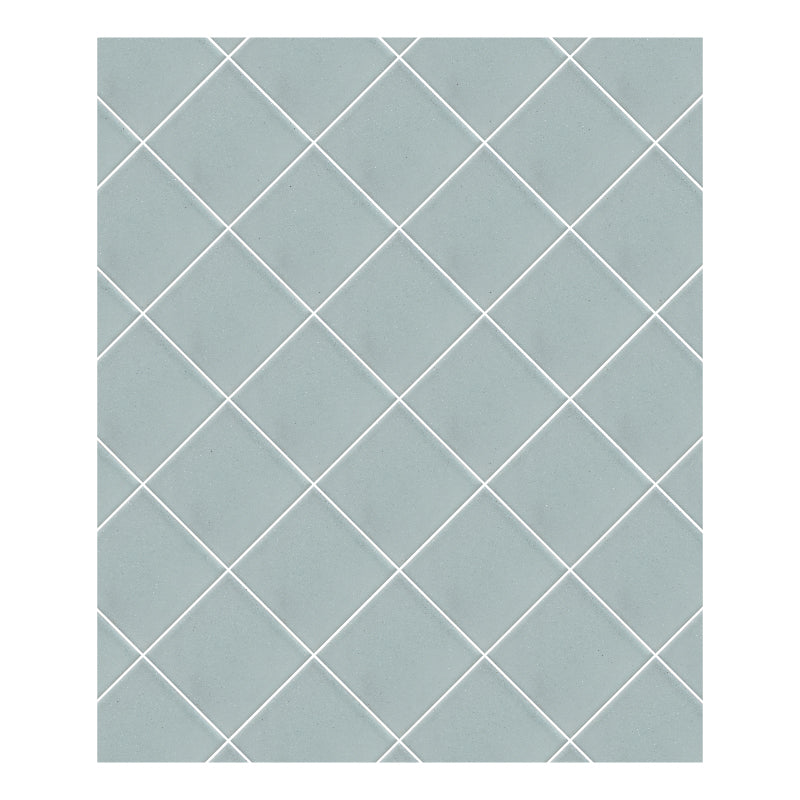 Azulejo 10.5cm Artesanal Tipo Talavera Liso 90pz Azul Grisáceo Claro - Mate