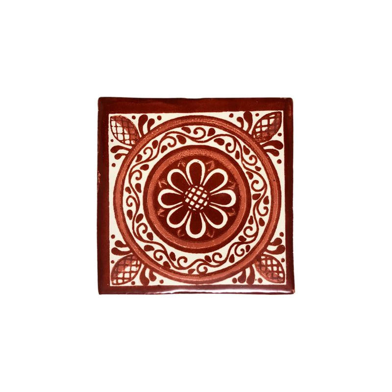 Azulejo 10.5cm Artesanal Tipo Talavera Liso 90pz #acls-96