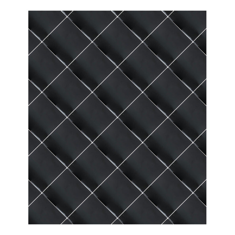 Azulejo 10.5cm Artesanal Talavera Liso 90pz Negro