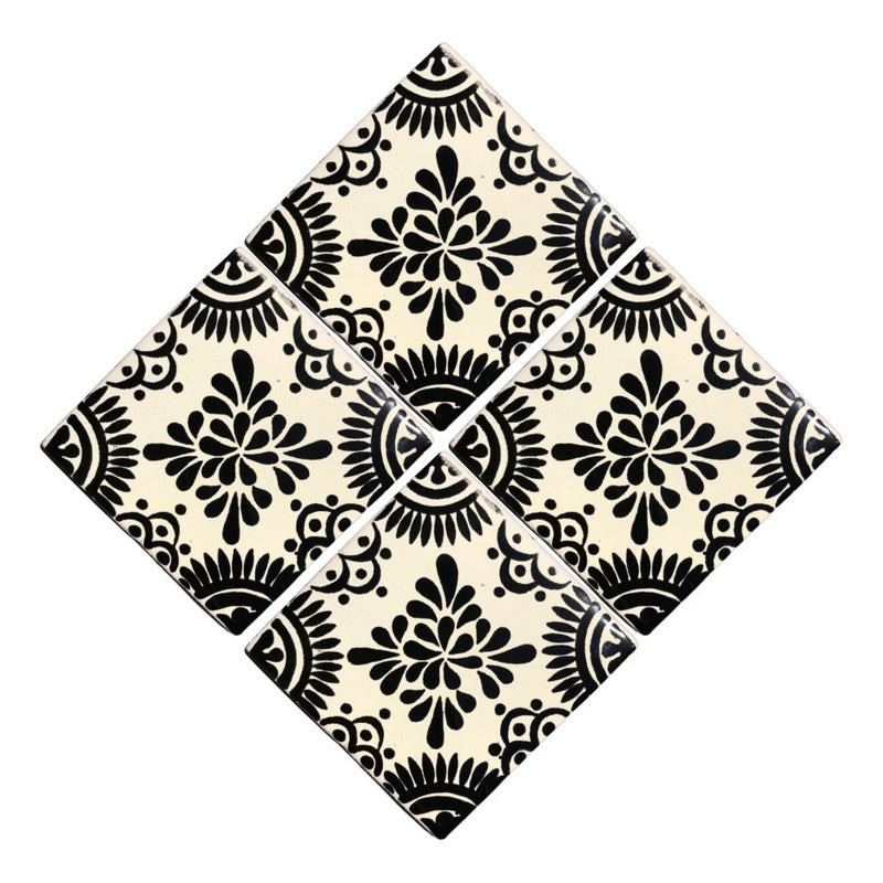 Azulejo 10.5cm Artesanal Tipo Talavera Liso 90pz #acls-120