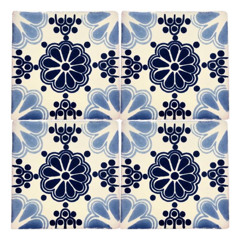 Azulejo 10.5cm Artesanal Tipo Talavera Liso 90pz #acls Acls-97