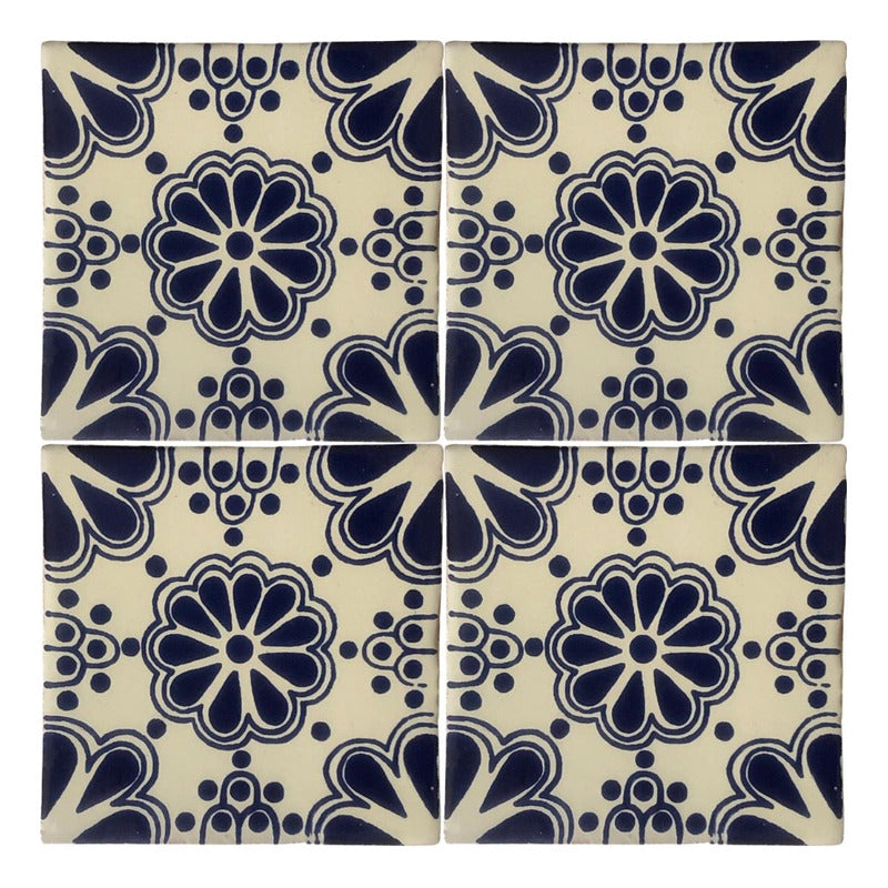 Azulejo Artesanal Talavera Liso 90pz #acls-46