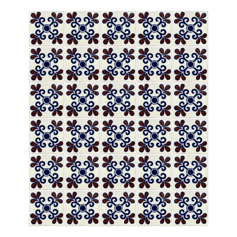 Azulejo Artesanal Talavera Liso 90pz #acls-99