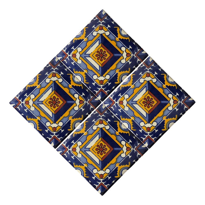 Azulejo Artesanal Tipo Talavera Liso 90pz #acln-21