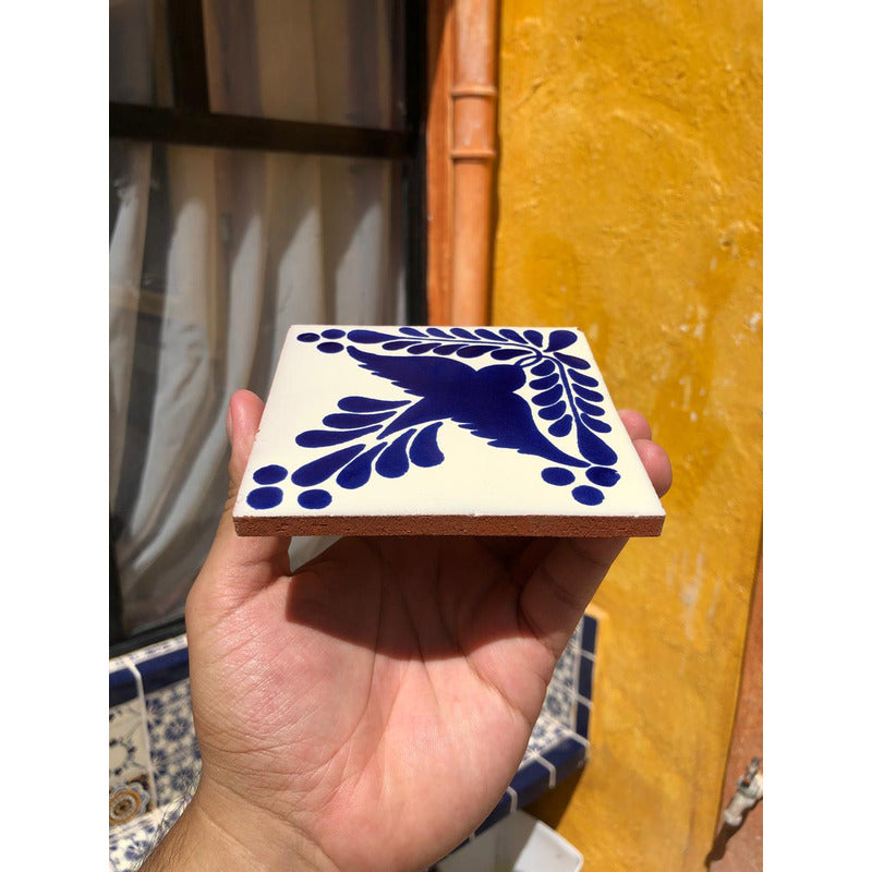 Azulejo 10.5cm Artesanal Talavera Liso 90pz #acls-129