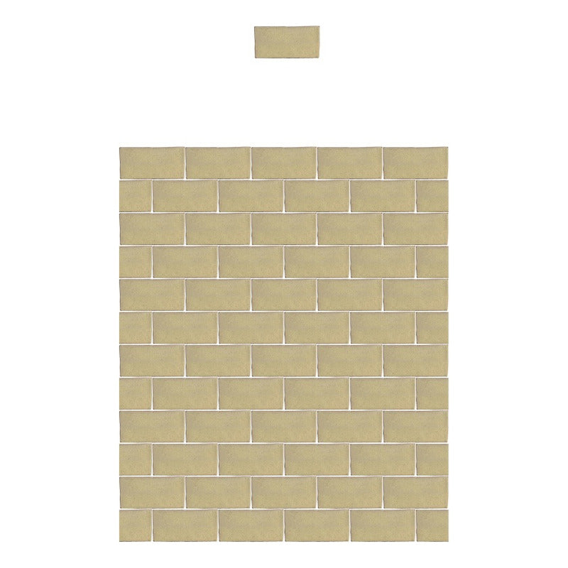 Azulejo 5cmx10cm Artesanal Talavera Liso 200pz Capuchino