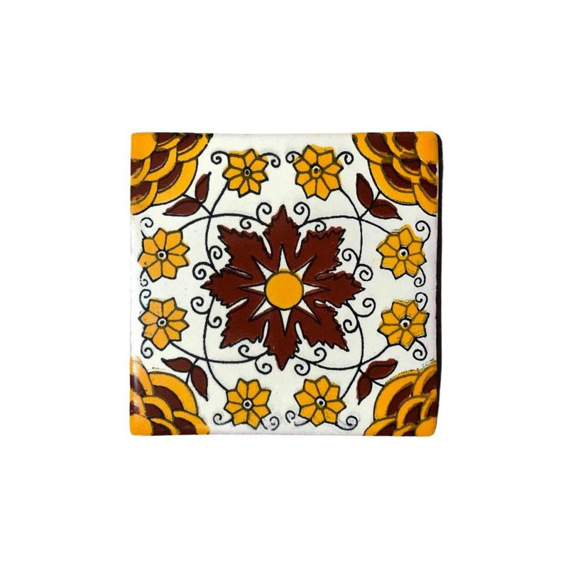 Azulejo 10.5cm Artesanal Tipo Talavera Liso 90pz #acln Acln-56