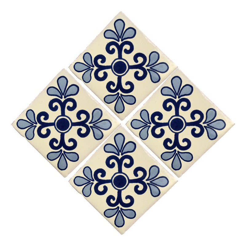 Azulejo Artesanal Tipo Talavera Liso 90pz #acls-89