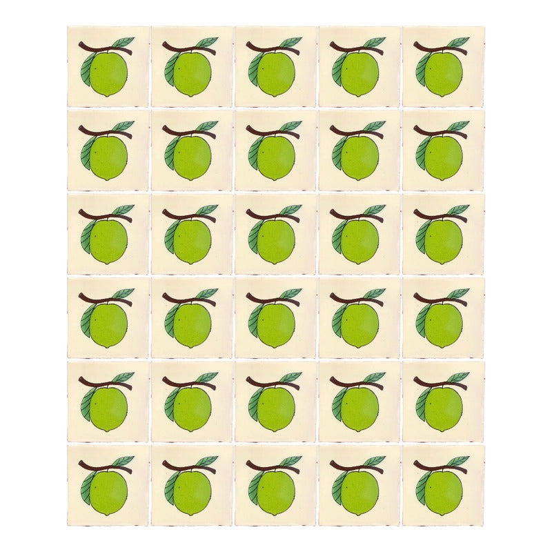 Azulejo Artesanal Talavera Liso 90pz #acln-04