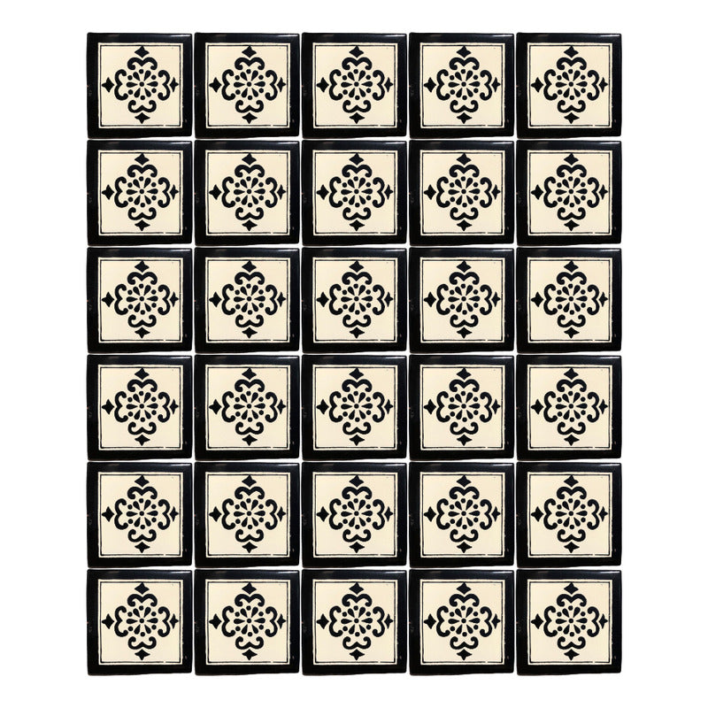 Azulejo 10.5cm Artesanal Tipo Talavera Liso 90pz #acls Acls-114