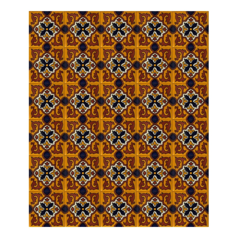 Azulejo 10.5cm Artesanal Tipo Talavera Liso 90pz #acln Acln-24