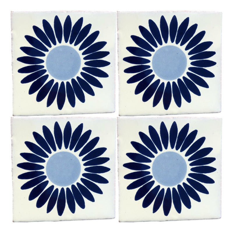 Azulejo 10.5cm Artesanal Tipo Talavera Liso 90pz #acls-87