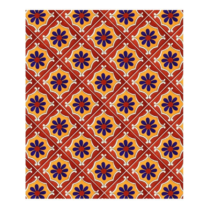 Azulejo Cerámico Artesanal 1m2  Alhambra 08 Blanco