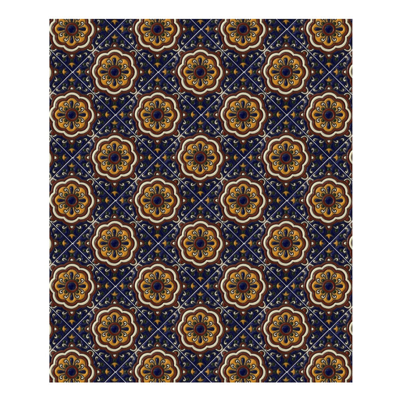 Azulejo 11cm Artesanal Tipo Talavera Relieve 90pz #acrs-07