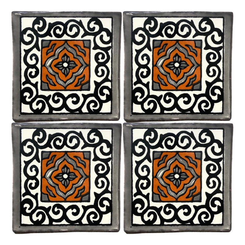 Azulejo 10.5cm Artesanal Tipo Talavera Liso 90pz #acln-57