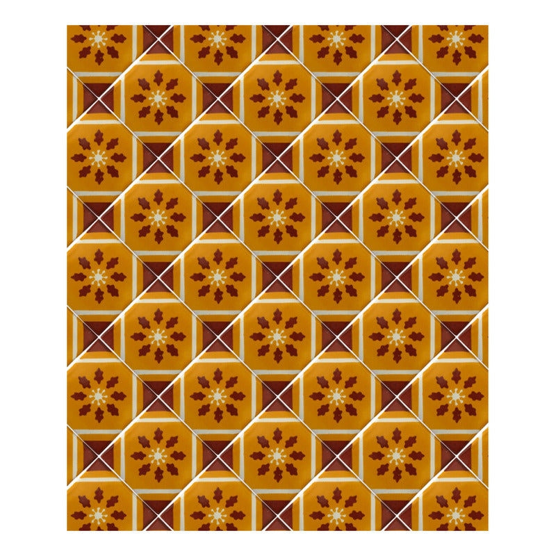 Azulejo 10.5cm Artesanal Tipo Talavera Liso 90pz #acls Acls-81