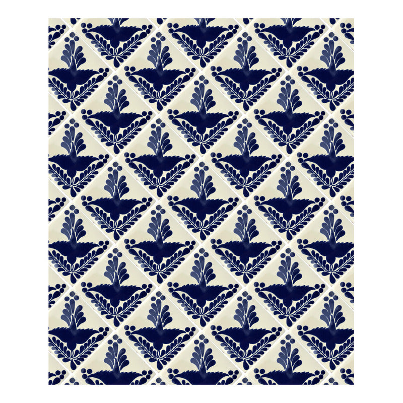 Azulejo 10.5cm Artesanal Tipo Talavera Liso 90pz #acls-62