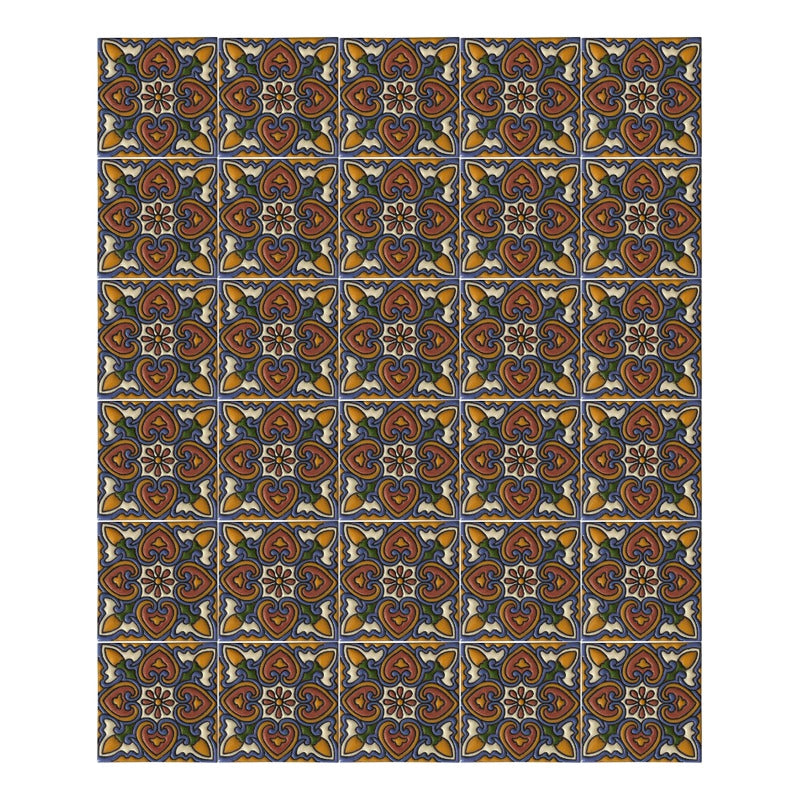 Azulejo 11cm Artesanal Talavera Relieve 90pz #acrs-11