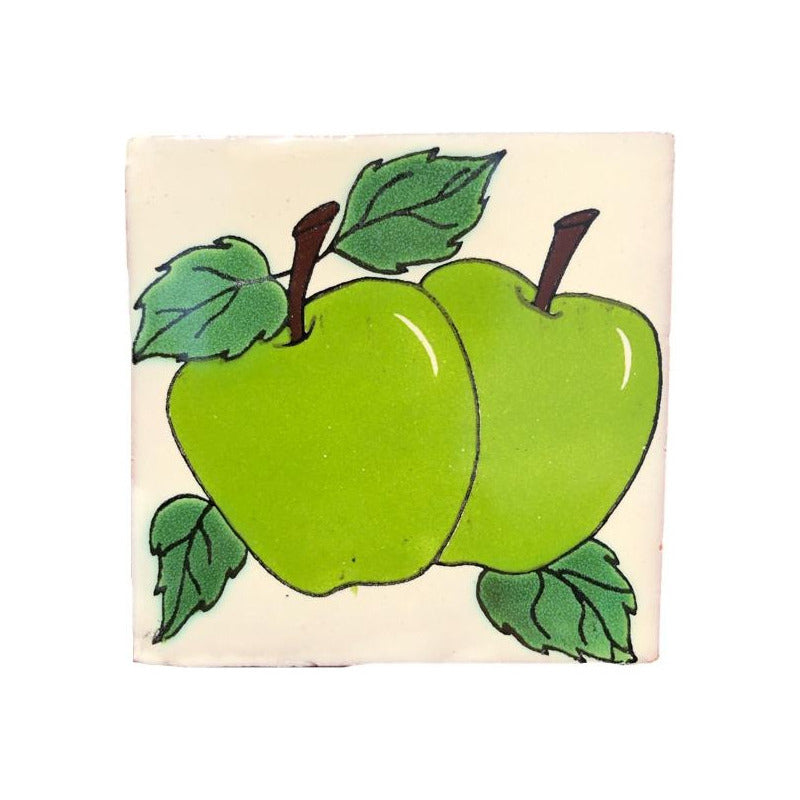 Azulejo 10.5cm Artesanal Tipo Talavera Liso 90pz #acln Acln-07