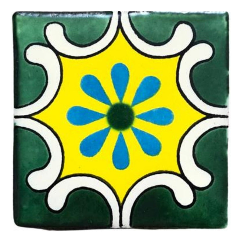 Azulejo Artesanal Tipo Talavera Liso 90pz #acln-53