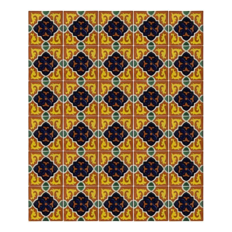 Azulejo Artesanal Talavera Liso 90pz #acln-30