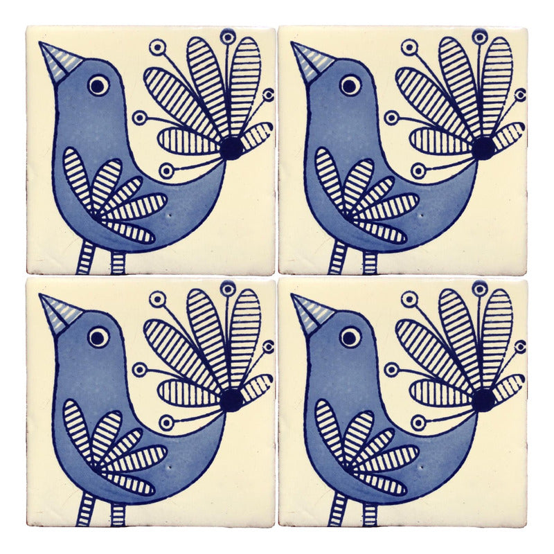 Azulejo 10.5cm Artesanal Talavera Liso 90pz #acls-132