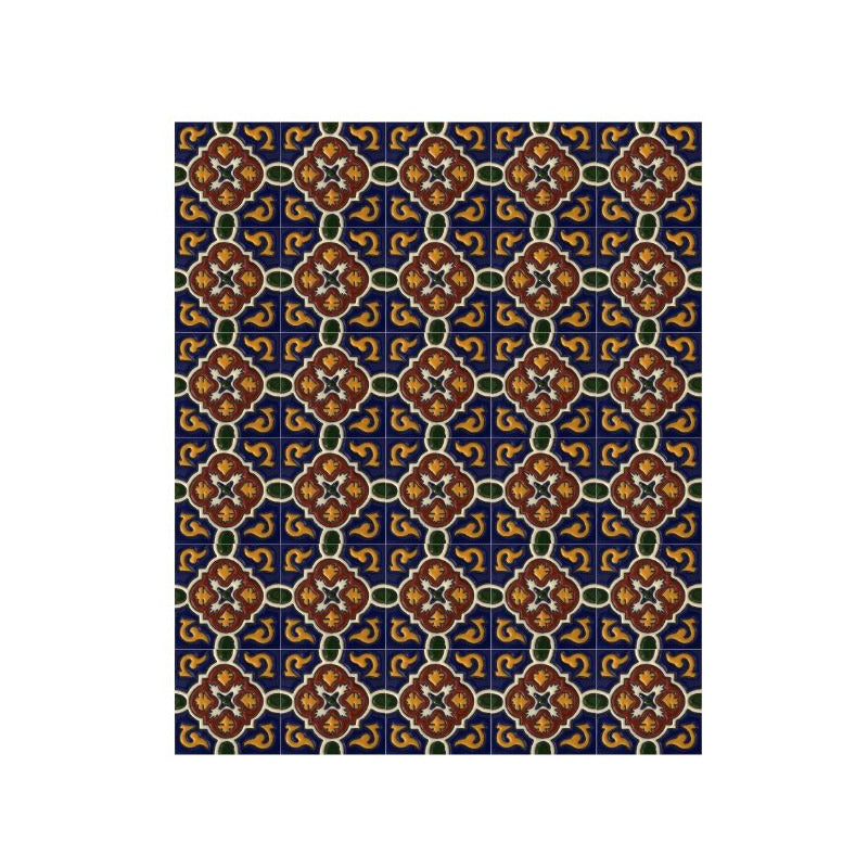Azulejo Artesanal Tipo Talavera Relieve 90pz #acrs-34