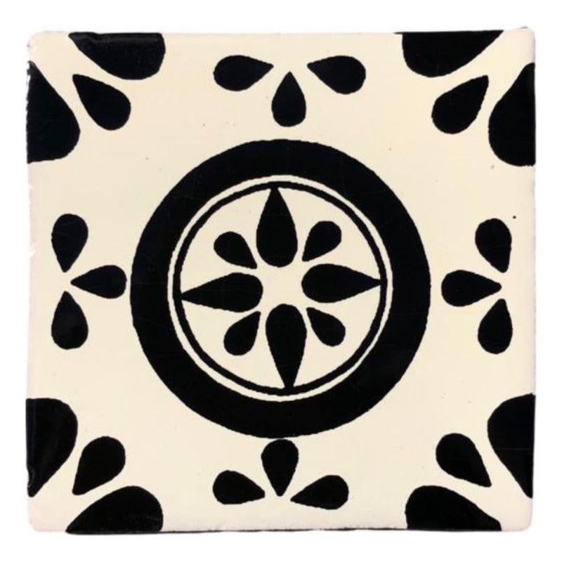 Azulejo 10.5cm Artesanal Tipo Talavera Liso 90pz #acls Acls-109