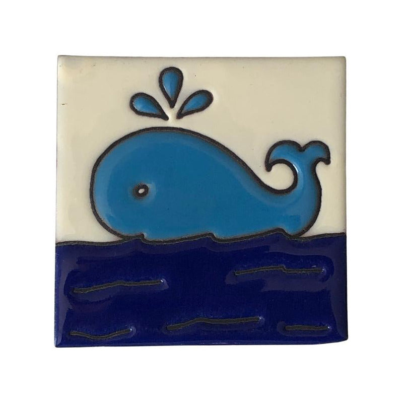 Azulejo 11cm Artesanal Tipo Talavera Relieve 80pz #acrn Acrn-03