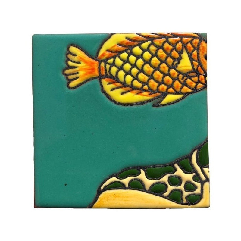 Mural 24pz Azulejo Artesanal Tipo Talavera Relieve #m024-03