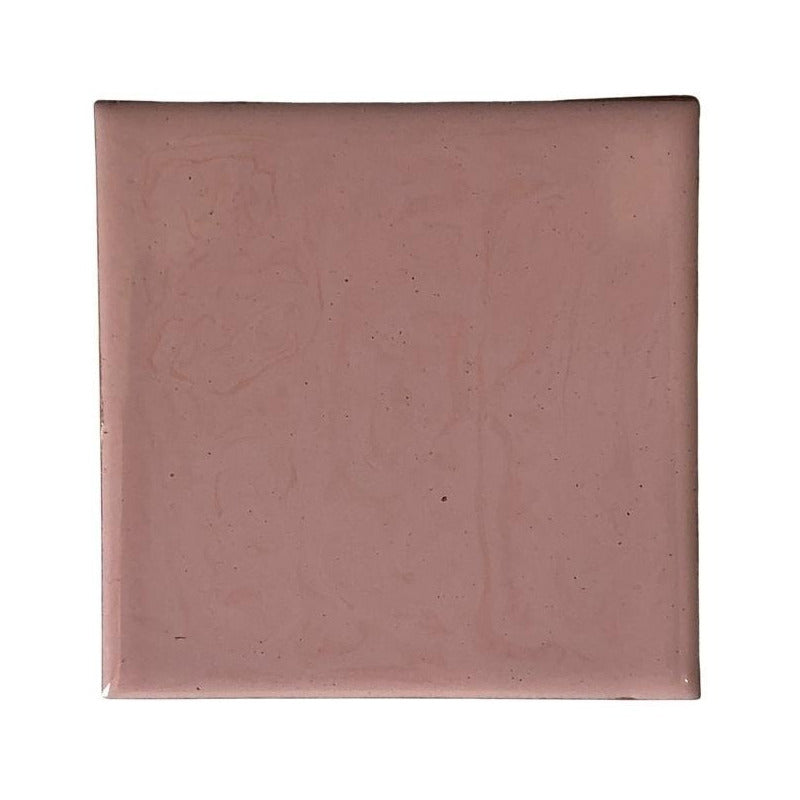 Azulejo 15.5cm Artesanal Talavera Liso 44pz Colores Rosa Carne