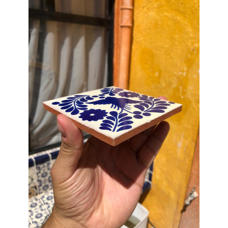 Azulejo 10.5cm Artesanal Tipo Talavera Liso 90pz #acls-135