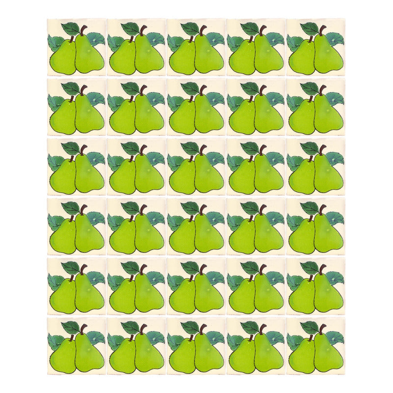 Azulejo 10.5cm Artesanal Tipo Talavera Liso 90pz #acln-08