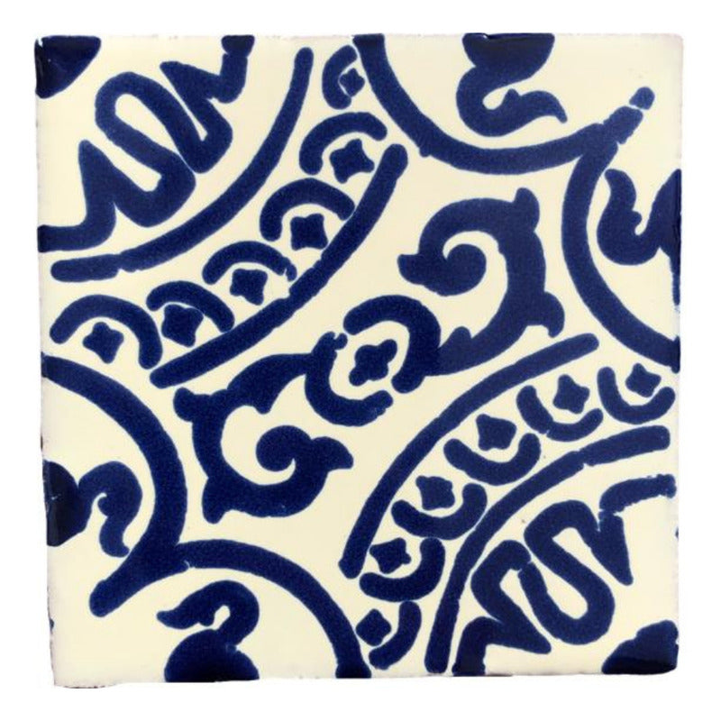 Azulejo 10.5cm Artesanal Tipo Talavera Liso 90pz #acls Acls-57